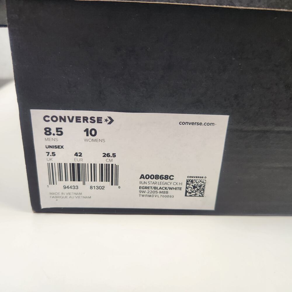 Converse Run Star Legacy CX High Top Sneaker Egret Beige Men 8.5 Women 10 NIB - Picture 10 of 11